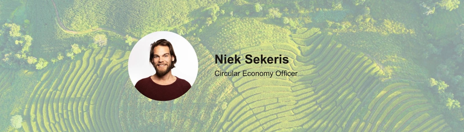 Auteurspagina Circular Economy Officer Niek Sekeris