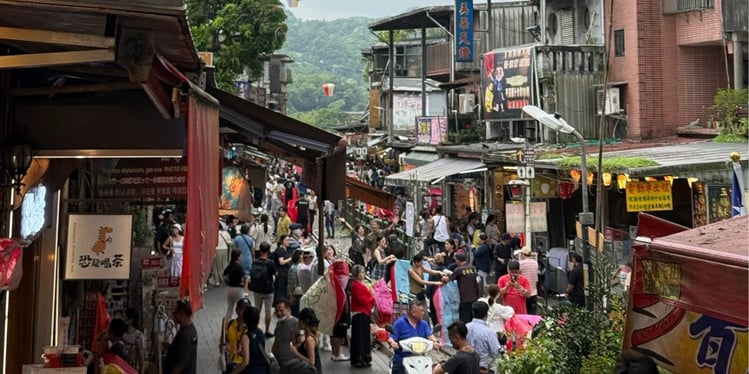 In Shifen Old Street in Taiwan.