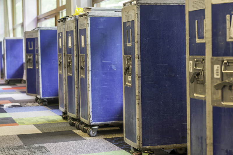 KLM trolley next to your desk